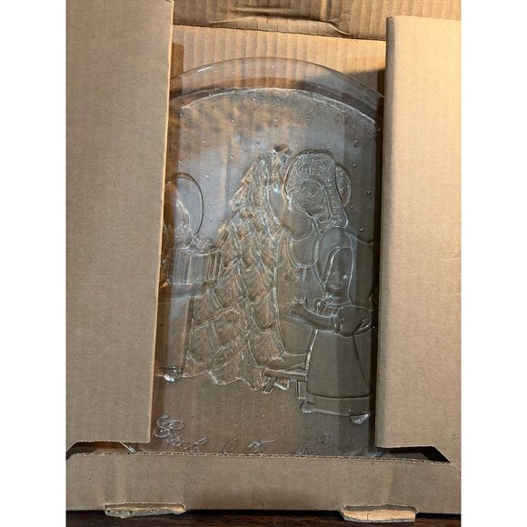 Circle Of Friends Clear Glass Christmas Platter By Home Interiors 12" USA - Picture 4 of 5